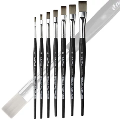 Da Vinci 3374 pensulă sintetică, plată - în mărimi diverse