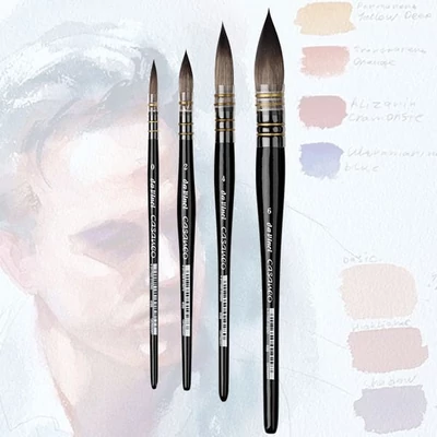Da Vinci Casaneo 498 pensulă sintetică, rotundă - în dimensiuni diverse