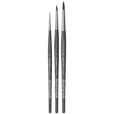 Da Vinci Secret Places Watercolour set de pensule, sintetice, rotunde, 3 buc