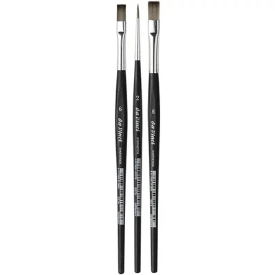 Da Vinci 5219 Set de pensule pentru pictură pe față, sintetice, mixte, 3 bucăți