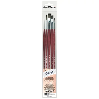 Set de perii sintetice Da Vinci College, mixte, 5 buc