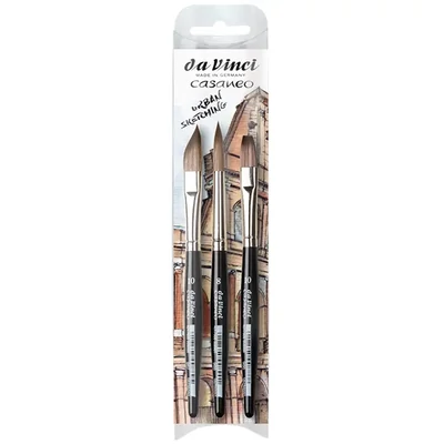 Da Vinci Casaneo XS Urban Sketching set de pensule, sintetice, mixte, 3 buc