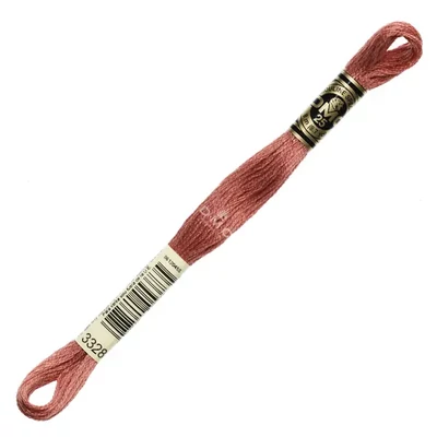 Ață pentru broderie DMC Mouliné (împărțit, 6 fire), 8 m - 005-3328, Salmon - DK