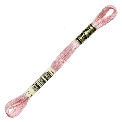 Ață pentru broderie DMC Mouliné (împărțit, 6 fire), 8 m - 036-3716, Dusty Rose - VY LT