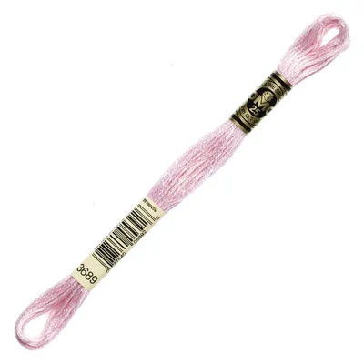 Ață pentru broderie DMC Mouliné (împărțit, 6 fire), 8 m - 052-3689, Mauve - LT