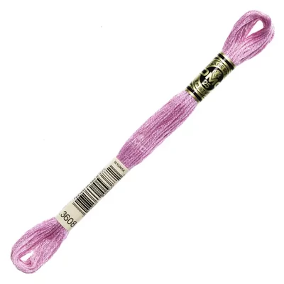 Ață pentru broderie DMC Mouliné (împărțit, 6 fire), 8 m - 067-3608, Plum - VY LT