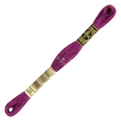 Ață pentru broderie DMC Mouliné (împărțit, 6 fire), 8 m - 073-34, Dark Fuchsia