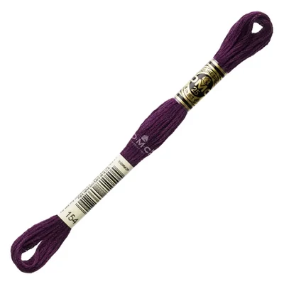 Ață pentru broderie DMC Mouliné (împărțit, 6 fire), 8 m - 085-154, Red - VY DK