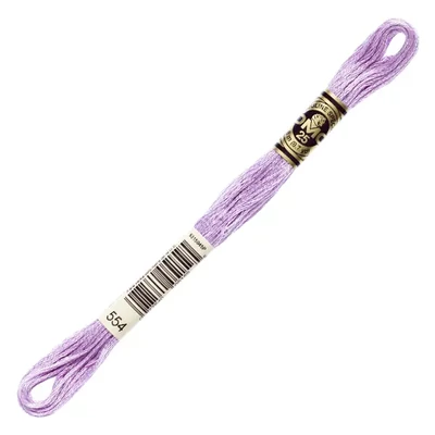 Ață pentru broderie DMC Mouliné (împărțit, 6 fire), 8 m - 096-554, Violet - LT