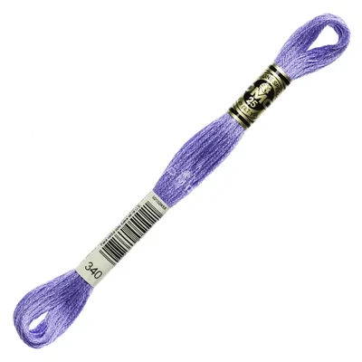 Ață pentru broderie DMC Mouliné (împărțit, 6 fire), 8 m - 110-340, Blue Violet - MED