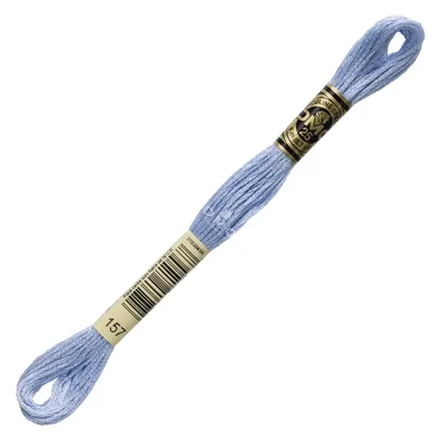 Ață pentru broderie DMC Mouliné (împărțit, 6 fire), 8 m - 117-157, Blue - LT