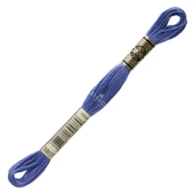 Ață pentru broderie DMC Mouliné (împărțit, 6 fire), 8 m - 120-3807, Cornflower Blue