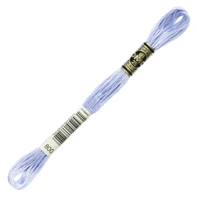 Ață pentru broderie DMC Mouliné (împărțit, 6 fire), 8 m - 127-800, Delft Blue - PALE