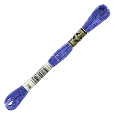 Ață pentru broderie DMC Mouliné (împărțit, 6 fire), 8 m - 130-798, Delft Blue - DK