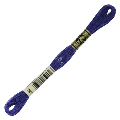 Ață pentru broderie DMC Mouliné (împărțit, 6 fire), 8 m - 131-797, Royal Blue