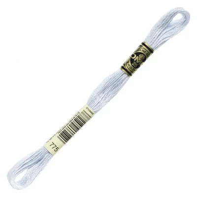 Ață pentru broderie DMC Mouliné (împărțit, 6 fire), 8 m - 150-775, Baby Blue - VY LT