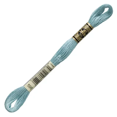 Ață pentru broderie DMC Mouliné (împărțit, 6 fire), 8 m - 180-598, Turquoise - LT