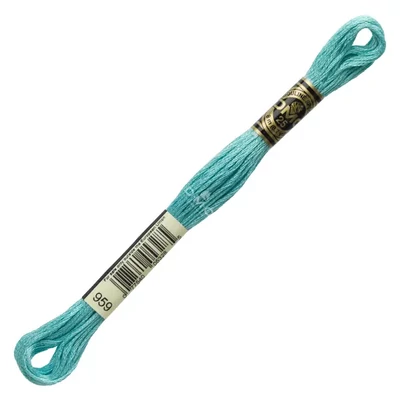 Ață pentru broderie DMC Mouliné (împărțit, 6 fire), 8 m - 194-959, Seagreen - MED