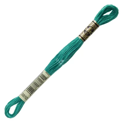 Ață pentru broderie DMC Mouliné (împărțit, 6 fire), 8 m - 199-3850, Bright Green - DK