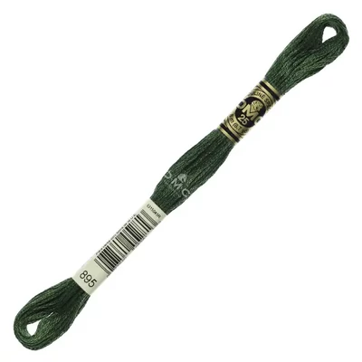 Ață pentru broderie DMC Mouliné (împărțit, 6 fire), 8 m - 244-895, Hunter Green - VY DK