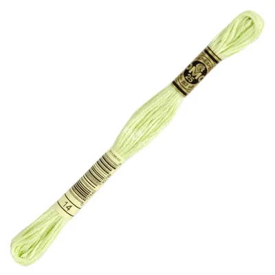 Ață pentru broderie DMC Mouliné (împărțit, 6 fire), 8 m - 245-14, Pale Apple Green