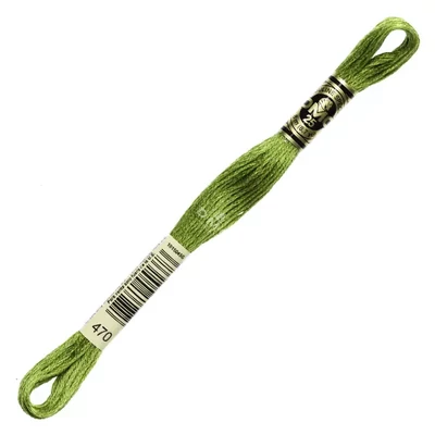 Ață pentru broderie DMC Mouliné (împărțit, 6 fire), 8 m - 260-470, Avocado Green - LT