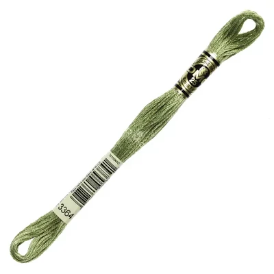 Ață pentru broderie DMC Mouliné (împărțit, 6 fire), 8 m - 266-3364, Pine Green