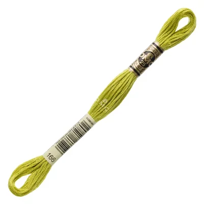 Ață pentru broderie DMC Mouliné (împărțit, 6 fire), 8 m - 274-166, Lime Green