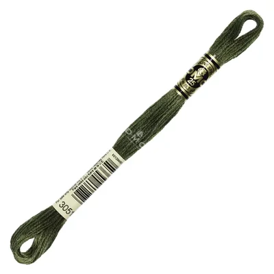 Ață pentru broderie DMC Mouliné (împărțit, 6 fire), 8 m - 280-3051, Green Gray - DK