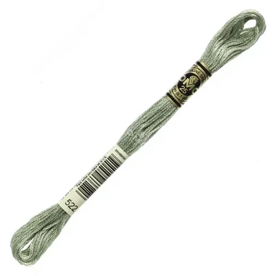 Ață pentru broderie DMC Mouliné (împărțit, 6 fire), 8 m - 282-522, Fern Green