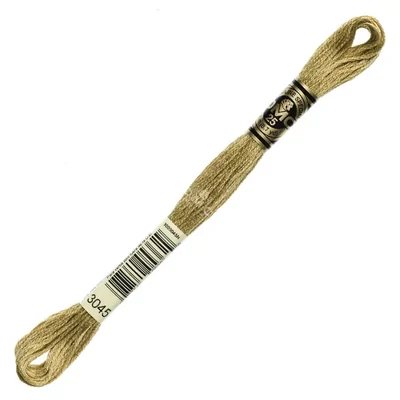 Ață pentru broderie DMC Mouliné (împărțit, 6 fire), 8 m - 314-3045, Yellow Beige - DK