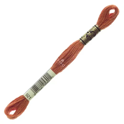 Ață pentru broderie DMC Mouliné (împărțit, 6 fire), 8 m - 370-921, Copper