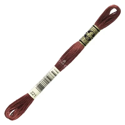 Ață pentru broderie DMC Mouliné (împărțit, 6 fire), 8 m - 387-221, Shell Pink - VY DK