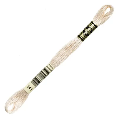 Ață pentru broderie DMC Mouliné (împărțit, 6 fire), 8 m - 388-948, Pink - VY LT