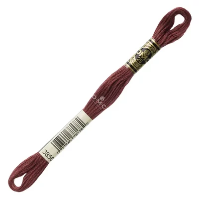 Ață pentru broderie DMC Mouliné (împărțit, 6 fire), 8 m - 399-3858, Rosewood - MED