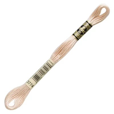 Ață pentru broderie DMC Mouliné (împărțit, 6 fire), 8 m - 404-3774, Desert Sand - VY LT