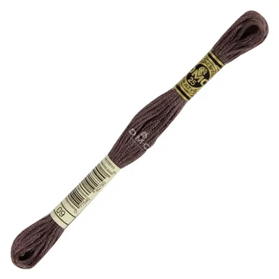Ață pentru broderie DMC Mouliné (împărțit, 6 fire), 8 m - 416-9, Very Dark Cocoa