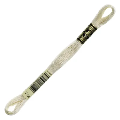 Ață pentru broderie DMC Mouliné (împărțit, 6 fire), 8 m - 417-712, Cream