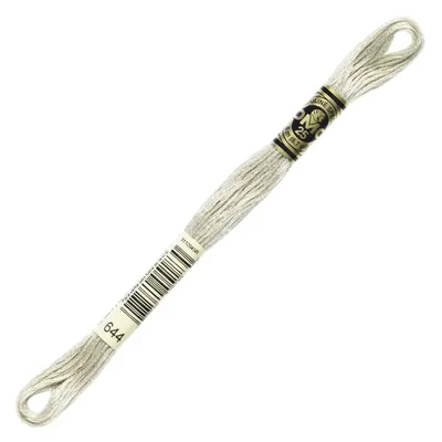 Ață pentru broderie DMC Mouliné (împărțit, 6 fire), 8 m - 437-644, Beige Gray - MED