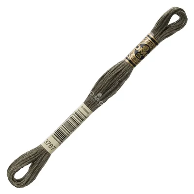 Ață pentru broderie DMC Mouliné (împărțit, 6 fire), 8 m - 440-3787, Brown Gray - DK