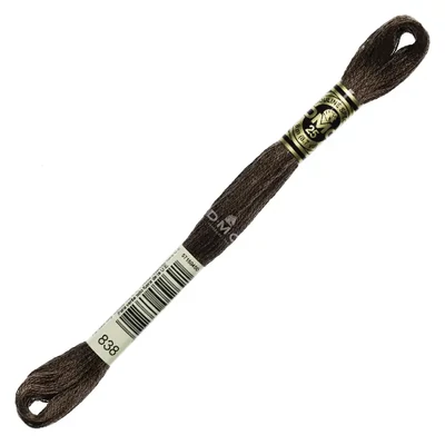 Ață pentru broderie DMC Mouliné (împărțit, 6 fire), 8 m - 457-838, Beige Brown - VY DK