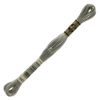 Ață pentru broderie DMC Mouliné (împărțit, 6 fire), 8 m - 459-647, Beaver Gray - MED