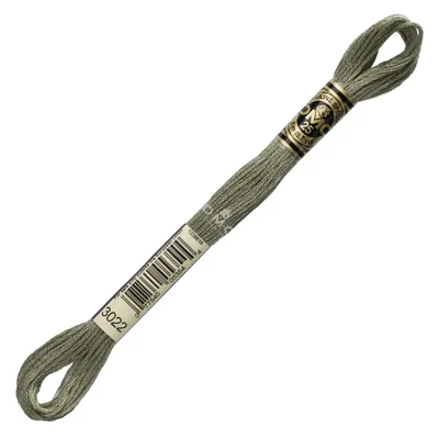 Ață pentru broderie DMC Mouliné (împărțit, 6 fire), 8 m - 461-3022, Brown Gray - MED