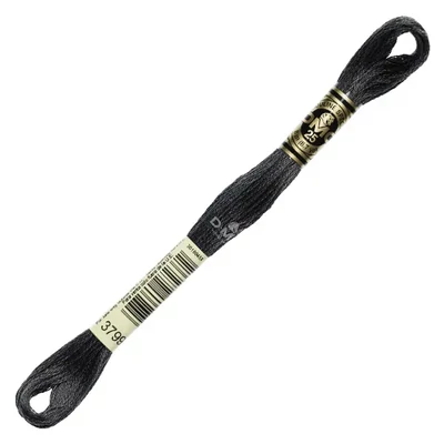 Ață pentru broderie DMC Mouliné (împărțit, 6 fire), 8 m - 481-3799, Pewter Gray - VY DK