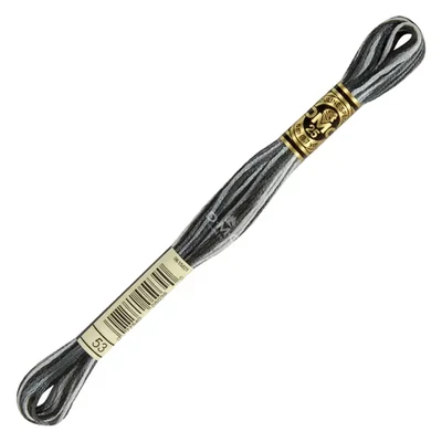 Ață pentru broderie DMC Mouliné (împărțit, 6 fire), 8 m - 500-53, Variegated - Steel Grey
