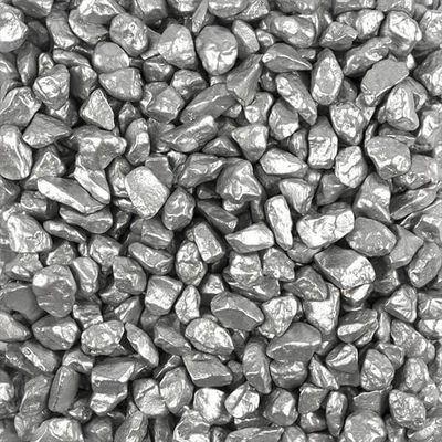 Pietricele decor, 5-8 mm, 500 g - argint metalic