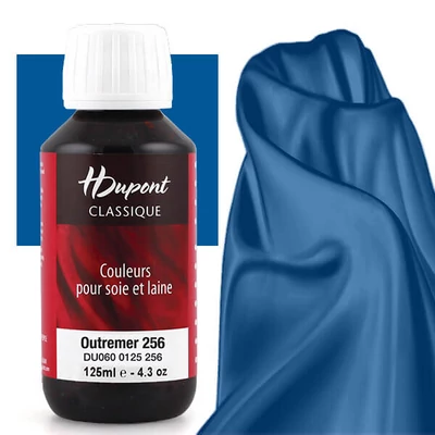 H Dupont Classique vopsea de mătase, fixare cu abur   125 ml - 256 albastru de peste mări, bleu outremer