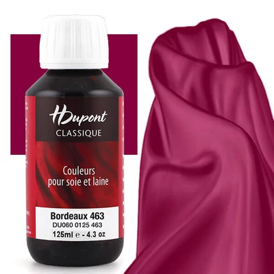 H H Dupont Classique vopsea de mătase, fixare cu abur  125 ml - 463 burgundy, bordeaux