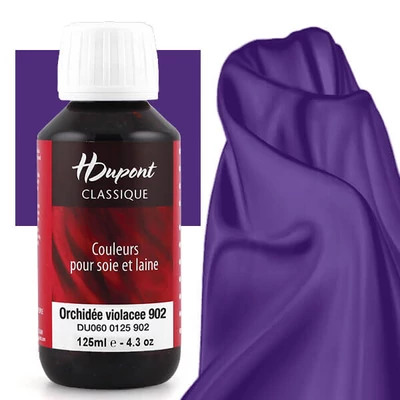 H Dupont Classique vopsea de mătase, fixare cu abur   125 ml - 902 violet orhidee, orhidee violacee 