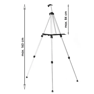 Șevalet de teren, aluminiu, telescopic